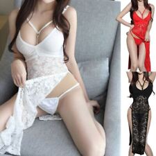 Vestido de festa sexy feminino malha transparente fenda alta clubwear com cordão G comprar usado  Enviando para Brazil