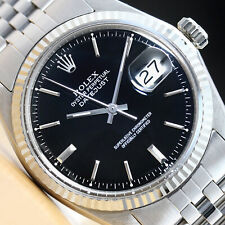 ROLEX MASCULINO DATEJUST MOSTRADOR PRETO MOLDURA OURO BRANCO 18K * RELÓGIO DE AÇO INOXIDÁVEL comprar usado  Enviando para Brazil