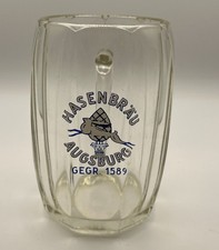 Caneca de cerveja de vidro Hasenbrau em forma de barril Augsburg Alemanha Hasen-Bräu comprar usado  Enviando para Brazil