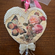 Cuore decorativo decuopage usato  Ponsacco