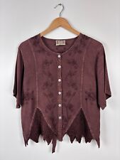 Blusa Vintage RAPP Boho Hippie Marrom Bordada Tamanho M/G comprar usado  Enviando para Brazil
