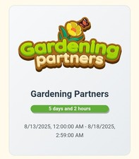 EVENTO PARCEIRO DE JARDINAGEM -RUSH ⚡1- 8 HORAS Concluído Resposta rápida completa, usado comprar usado  Enviando para Brazil