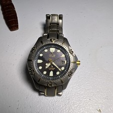 Usado, Citizen Solar Tech relógio solar masculino 7875-H04945 mostrador cinza data titânio 7 1/2" comprar usado  Enviando para Brazil
