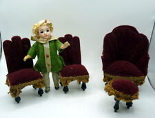 CONJUNTO DE CADEIRA DE SALÃO antiga alemã da década de 1880 4 peças casa de bonecas miniatura 1:12 comprar usado  Enviando para Brazil