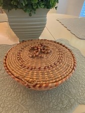 Woven wicker lidded for sale  Ormond Beach