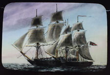 Lanterna mágica GEORGIAN ROYAL NAVY ENGAGEMENT HMS SPEEDY & GAMO Slide C1890 comprar usado  Enviando para Brazil