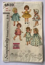 Simplicity 4839 sewing for sale  MALVERN