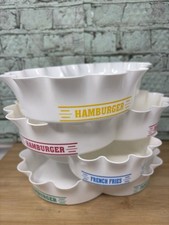 Conjunto antigo de 4 bandejas pratos festa piquenique churrasco batatas fritas hambúrgueres Taiwan comprar usado  Enviando para Brazil