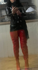 Red shiny pvc for sale  DAVENTRY