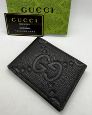 Carteira de Couro Luxo Gucci Bi-Fold Gucci Padrão Preta Edição Limitada comprar usado  Enviando para Brazil