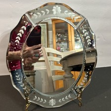 Vintage etched beveled for sale  USA
