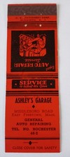 Lote 604 capas fósforas Ashley's Garage East Freetown Mass comprar usado  Enviando para Brazil