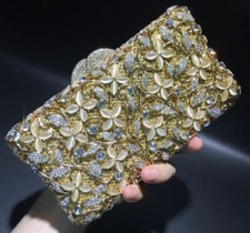 Bolsa de mão feminina para noite opala trevo de quatro folhas strass cristal festa de casamento comprar usado  Enviando para Brazil