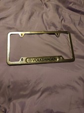 1x (prata) VW R-Line emblema 3D preto quadro de placa de licença de aço inoxidável LIVRE DE FERRUGEM, usado comprar usado  Enviando para Brazil