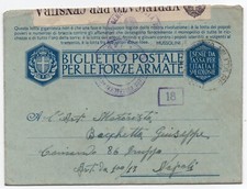 Biglietto postale militare usato  Italia