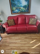 Real leather sofa for sale  Haslet