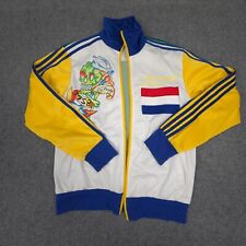 Usado, Jaqueta masculina resistente vintage ed GRANDE branca bombardeiro zíper pista esportes de inverno tamanho G comprar usado  Enviando para Brazil