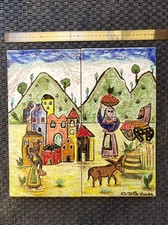 Pannello ceramica 40x40 usato  Vietri sul Mare