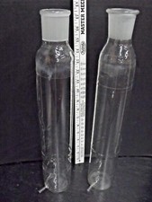 Usado, QTY=2 KONTES GARRAFAS DE RESEROR DE VIDRO 45/50 W / INFERIOR MANGUEIRA OUTLET LAB GLASSWARE  comprar usado  Enviando para Brazil