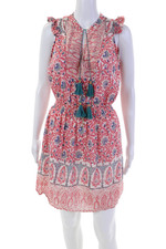 Usado, Vestido Bell Feminino Seda Floral Estampa Paisley Linha A Rosa Azul Tamanho Médio comprar usado  Enviando para Brazil