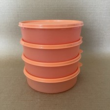 Tupperware Big Wonders tigela grande cereal lanche salada conjunto de 4 laranja tangerina comprar usado  Enviando para Brazil