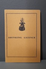 Vintage drinking licences for sale  NELSON