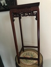 SOCLE SUPPORT SELLETTE BOIS CLOISONNE VASE POTICHE CHINE CHINOIS JAPONAIS ORIENT, usado comprar usado  Enviando para Brazil