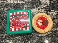 VINTAGE MAŁE TIKES Zabawa Jedzenie Zabawa z jedzeniem Udawaj PIZZĘ I pudełko na sprzedaż  Wysyłka do Poland