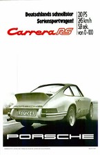 Pôster Porsche Carrera RS 2.7 1973 Deutschlands Schnellster 20x27" comprar usado  Enviando para Brazil