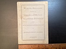 Antigo livreto de regras de troca telefônica mútua Steelville Randolph County IL, usado comprar usado  Enviando para Brazil