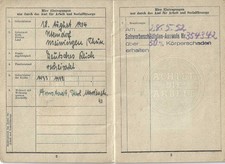 Książka robocza - 1948 Arnstadt Turyngia, stolarka meblowa, niepełnosprawna 50% na sprzedaż  Wysyłka do Poland
