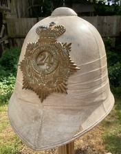 Usado, Capacete de serviço estrangeiro raro e escasso antigo da Guerra Zulu 24º Regimento de Pé comprar usado  Enviando para Brazil