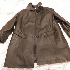 Mantel leder schwarz gebraucht kaufen  Berlin