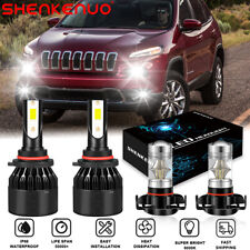 Combo de faróis de LED e lâmpadas de neblina branco claro para Jeep Cherokee 2014-2015 comprar usado  Enviando para Brazil