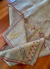 Vintage embroidered burlap for sale  Berlin