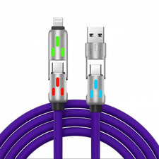 Superschnelles 240-Watt - LED USB-Ladekabel 4 in 1, versch. Farben und Längen comprar usado  Enviando para Brazil