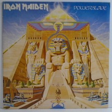 IRON MAIDEN ‎POWERSLAVE RARE BRAZIL 1990 MISPRINT LP WHITE LOGO TITLES W/ INSERT comprar usado  Brasil 