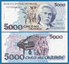 Bresil BRAZIL Billet 5000 CRUZEIROS ND 1993 P232 PIANISTE  NEUF UNC, usado comprar usado  Enviando para Brazil