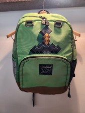 Mochila Minecraft Creeper Sword Kids School 17" verde com bolso para laptop comprar usado  Enviando para Brazil