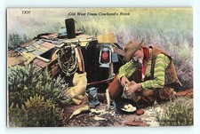Cartão postal Old West Texas Cowhand's Home Shanty Old Lantern fogão cachimbo linho G2 comprar usado  Enviando para Brazil
