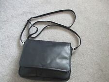 Black leather messenger for sale  LIVERPOOL