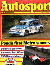 Autosport 1st win for sale  DONCASTER