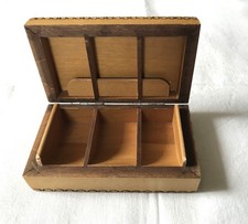 Alte briefmarkenschachtel holz gebraucht kaufen  Herbolzheim