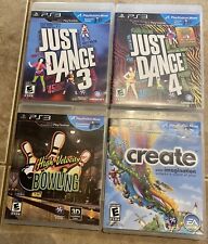 Pacote de jogos PlayStation 3 / PS3 Move - NTSC - Just Dance 3/4, Create, Bowling comprar usado  Enviando para Brazil