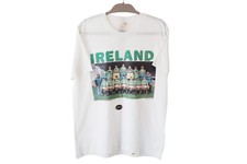 Używany, T-shirt Vintage Ireland Team 1990 rozmiar L lata 90. piłka nożna reprezentacja narodowa biały na sprzedaż  PL