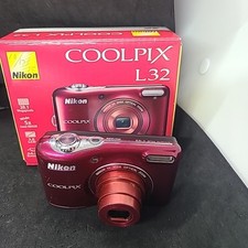 Câmera Digital Nikon COOLPIX L32 20.1MP Com Caixa - Vermelha / Funcionamento Testado comprar usado  Enviando para Brazil