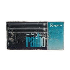 Rádio AM FM portátil vintage Kingston preto retrô década de 1990 na caixa novo no pacote comprar usado  Enviando para Brazil