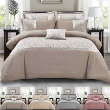 Piece damask duvet for sale  HOUNSLOW