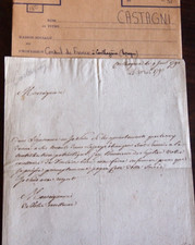1790 don Gaspar de Castagni consul de France à carthagene  impôt patriotique, usado comprar usado  Enviando para Brazil