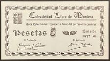 Pesetas 1937 coletividad usato  Milano